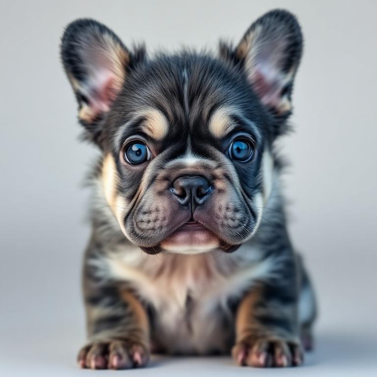 Bulldog Francés Fluffy Blue Merle