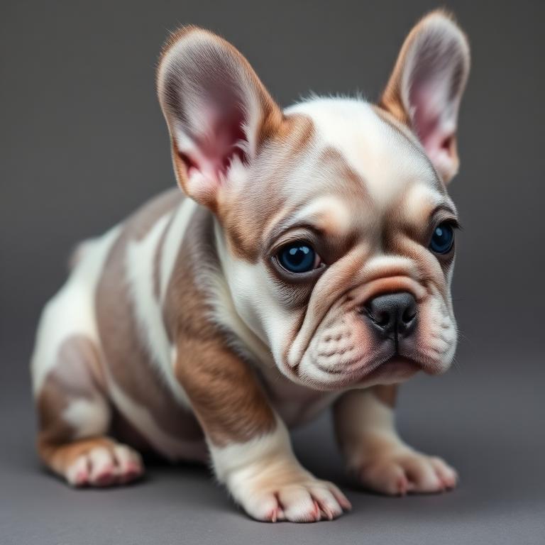 Bulldog Francés Fluffy Isabella Merle New Shade