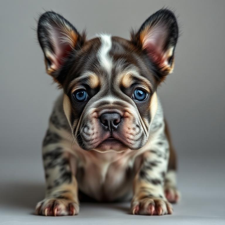 Bulldog Francés Fluffy Merle